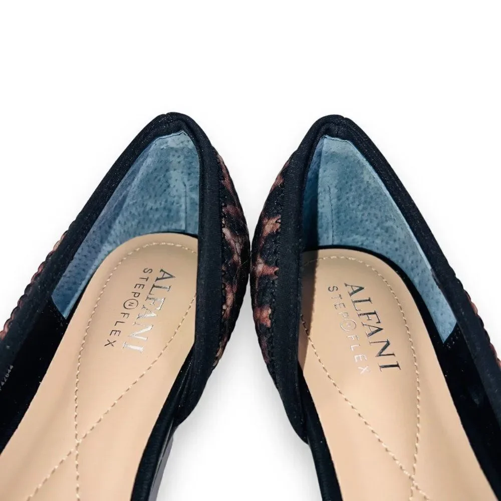 Alfani Phoennix D'Orsay‎ Flats Leopard Print 10009257300 Women's 7M